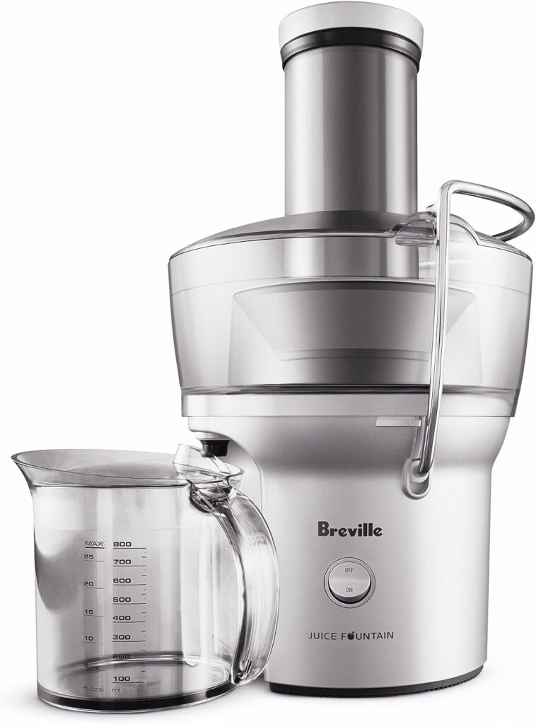 Breville Juice Fountain Compact Juicer, Silver, BJE200XL