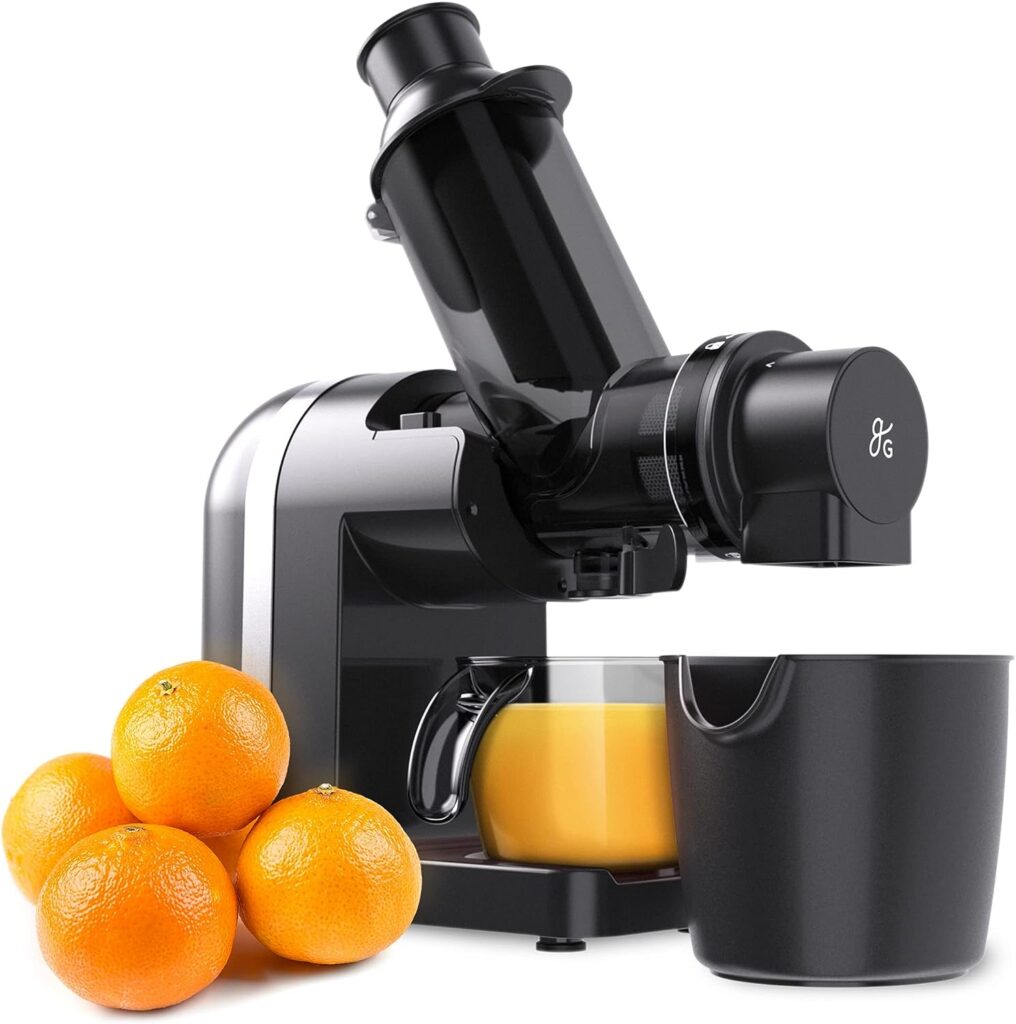 Greater Goods Slow Masticating Juicer - Easy to Clean Cold Press Juicer Machine, A Powerful Juice Extractor for Healthy and Delicious Fruit and Vegetable Juices | Designed in St. Louis